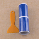 4x Blue Car Door Welcome Pedal Carbon Fiber Protect Stickers Auto Accessories