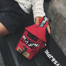 Casual Canvas Letters, Versatile Shoulder-Slung Backpack, Multi-Function Po