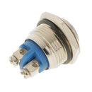 12V DC Chrome Metal Momentary Reset Push Button Switch Car Boat 16mm SPST