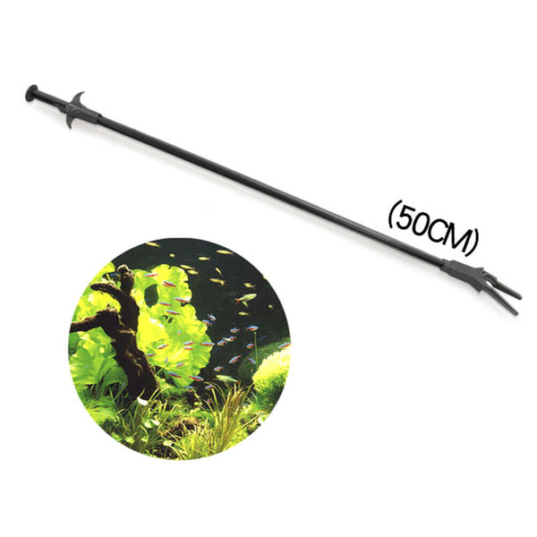 Aquarium Fish Tank Plastic Plant Pruning Tongs Tweezer Pliers 50cm 3c