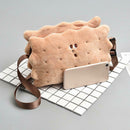Fashion Teenage Girls Shoulder Bags Plush Biscuit Pattern Crossbody Bag K1B