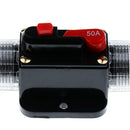 DC 12V-24V Car Audio Inline Manual Reset Circuit Breaker Fuse Switch 50AMP
