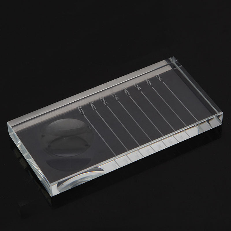2 in 1 Glass Eyelash Glue Holder Lash Separator Adhesive Glue Pallet Extension