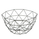 Metal Food Serving Bowl Fruit Basket Bread Basket Deep Bowl 3-6kg Black-L