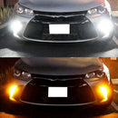 2PCS 3030 Switchback LED Bulb 3157 White Amber Dual Color Turn Signal Light
