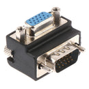 90 Degree Right Angled VGA Male To Female Extension Extender Video Adapter OZ