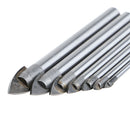 7Pcs 3/4/5/6/8/10/12mm Triangle Tip Glass Drill Set Tile Cermic Drill Bit