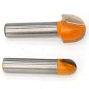 2Pcs 8mm Shank 3/8 and 5/8 Cutting Dia Woodworking Round Nose Cove Core Box