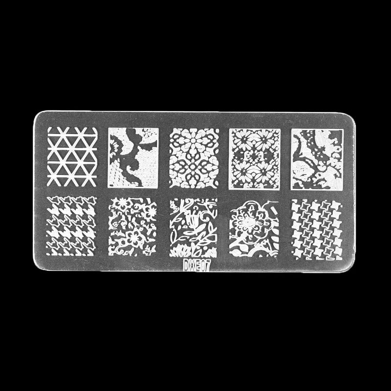 Rubber Plastic Manicure Gel Polish Nail Art Scraper Stamp AcrylicTemplate-Kit