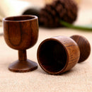 Natural Wooden Goblet Red Wine Cup Beer Mug Party Groomsmen Brown Gift Free