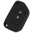 Car Two Button Key Case Silica Gel Cover for Jeep Wrangler JL 2018 2019 Key B6F7