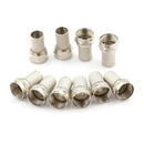 10 x F Connector Screw on type for RG6 Dual Shield TV Antenna Coax Cable LJ