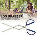 Picnic Fireplace Tongs Foldable Wood Fired Log Grabber Fire Pit Tool Camping