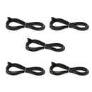 Replacement Jump Rope Cord Skipping Speed Rope Cable with End Caps Black