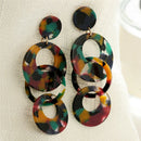 Acrylic Circular Earrings Long Drop Dangle Earrings Pendant Earrings Jewel ^