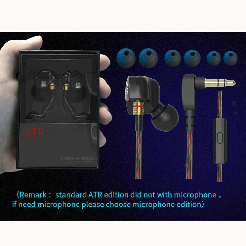 Earphone, KZ-ATR Super Bass In-Ear Earbuds Noise Cancelling Stereo Compatible