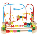Kids Baby Fruit Wooden Around Bead Maze Educational Roller Coaster Game Toys