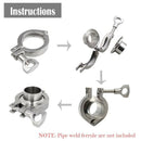 3.8 Cm Sanitary Ware Tri-Clamp Stainless Steel Single Needle Heavy Duty Tri