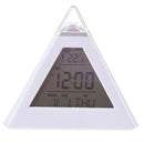 Pyramid Digital Alarm Clock with Color Changing Night Light
