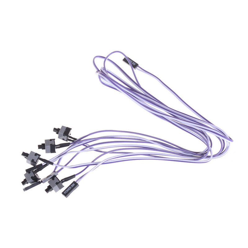 5pcs Repair PC Power Momentary Push Button Switch Connector Cable H&LJ