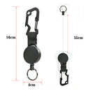 Retractable Elastic Wire Rope Outdoor Camping Burglar Anti-lost Keychain A