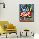 Painting By Numbers Kit DIY Gorgeous Flower Canvas Oil Art Picture Craft