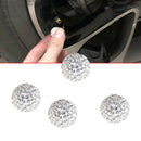 4pcs Universal Car Rhinestone Tire Valve Cap Diamond Shining Air Cap Accessories