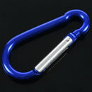 Aluminum spring, snap hook closure, 8 cm long, dark blue Q9E3