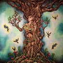 DIY Full Round Diamond Painting Tree Fairy Wall Picture Craft (X126 Yellow)