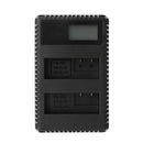 Display LCD Dual Slot Charger For Nikon EN-EL14/EN-EL14a/P7800/P7700 Cameras