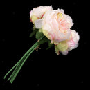 Handmade Wedding Bouquet Peony Silk Floral Bridal Hydrangea Decor Champagne