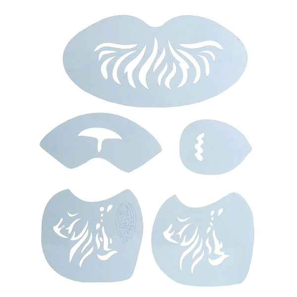 1 Set Animal Pattern Body Art Eye Face Paint Stencil Template for Halloween