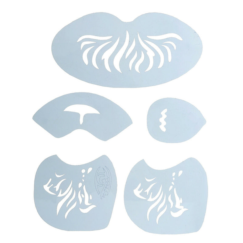 1 Set Animal Pattern Body Art Eye Face Paint Stencil Template for Halloween