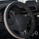 Crystal Sparkled Leather Car Steering Wheel Cover Colored Diamond 38cm Univers_