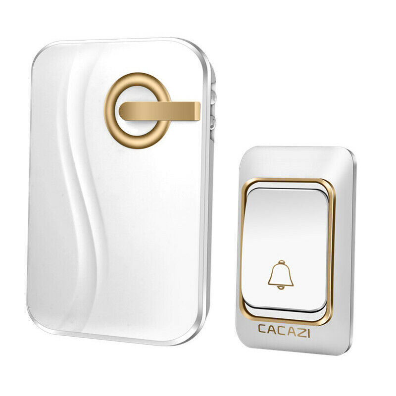 Cacazi Wireless Doorbell Battery-Operated 200M Remote Waterproof 1 Transmit R4Y8