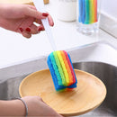 Flexible Cup Brush Replacement Head Long Handle Sponge Cleaner Bottle Scrubber