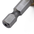 High Speed Steel Step Dril Bit HSS 1/4" Hex Shank Titanium Coated Step Drill Bit