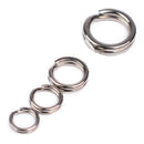 100Pcs Durable Double Loop Hot Split Ring Fishing Tackle Stainless Steel Ho