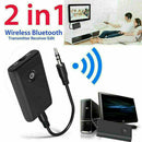 Wireless Bluetooth 5.0Transmitter Receiver A2DP 3.5mm Audio Jack Aux Adapter NEW