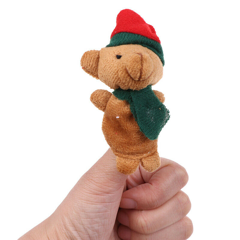 5Pcs/set Christmas Theme Character Finger Puppets Story Telling Soft Cloth T BX