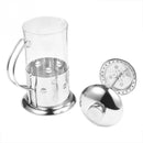 Stainless Steel Glass French Press Coffee Cup Tea Maker Cafetiere Filter Ki
