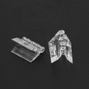10Pcs Transparent Plastic Folding Hinges Durable Clear Acrylic Hinge Tools New