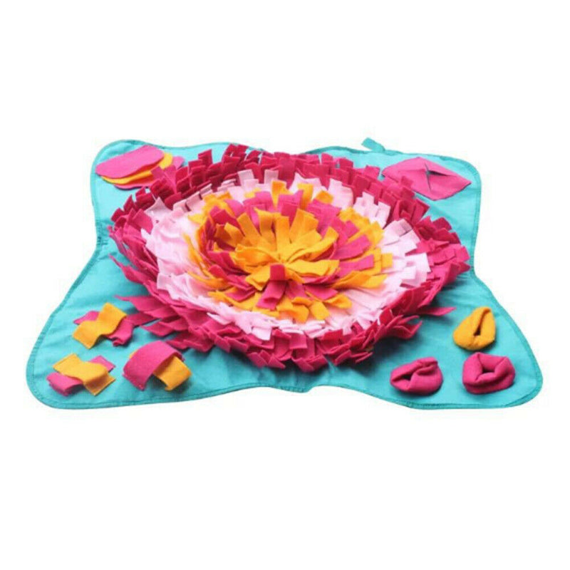 Folding Bite Resistant Flower Educational Mat Dog Foraging Training Blanket A