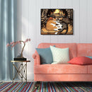 Cat DIY Oil Painting By Numbers Kits Acrylic Color Drawing Living Room Art A