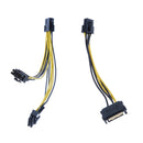 2x PCI Express Splitter Cord 6pin to 2x8pin+2xCable 15pin SATA to 6pin PCIe