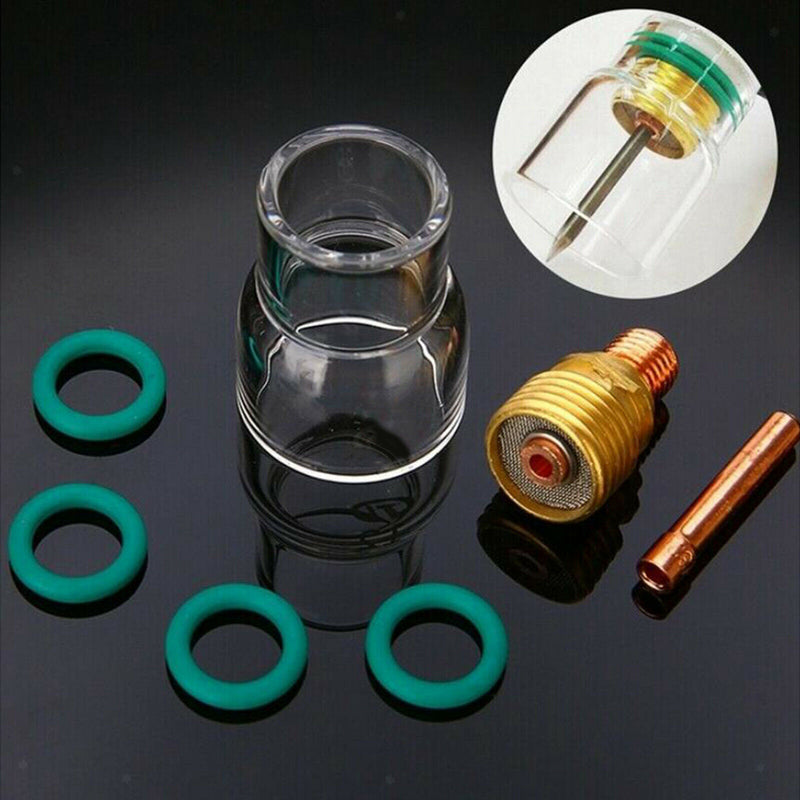 7pcs Torch TIG Welding Kit Collets Body Gas Lens Assorted for WP17 18 26 Set