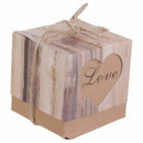 50pcs Gift Box Candy Box Bonbonniere Rustic Kraft Paper Brown