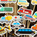 vehicle cupcake toppers baby shower birthday party decoration supplies FT JR