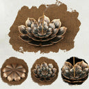 6 Holes Alloy Incense Burner Stick Holder Plate Buddhism Coil Lotus Censer