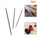 3pcs Nylon Wire Knitting Yarn Sewing Big Eye Needles Apparel Craft Wool Knit BX